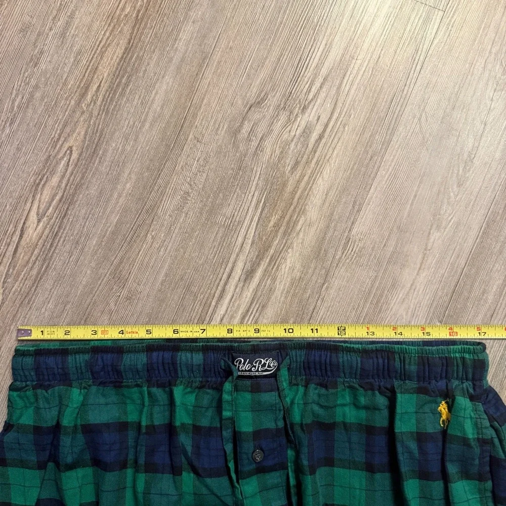 Polo Ralph Lauren Sleepwear Mens XL‎ Green Plaid Flannel Sleep Pants